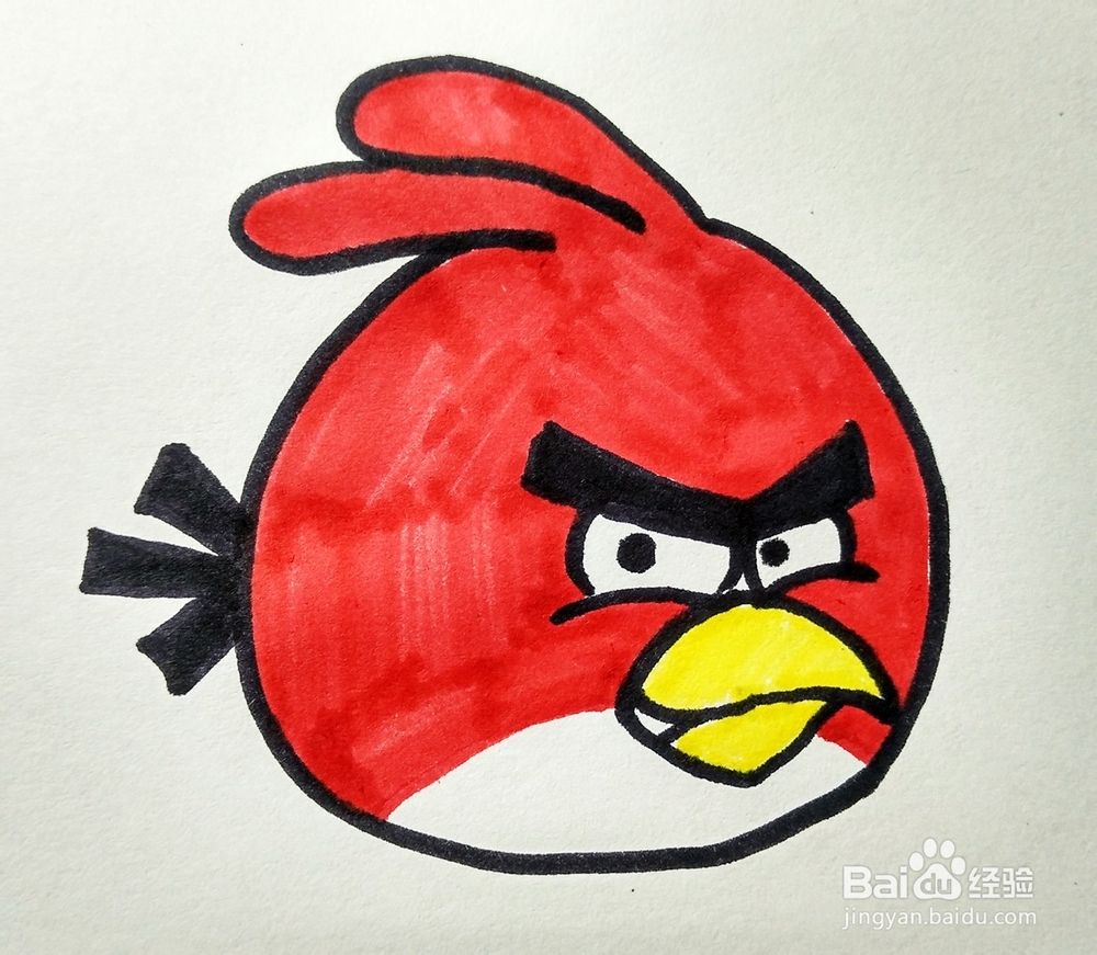 儿童简笔画：愤怒的小鸟