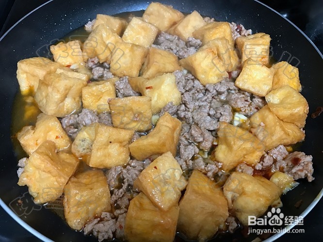 肉末煮油豆泡