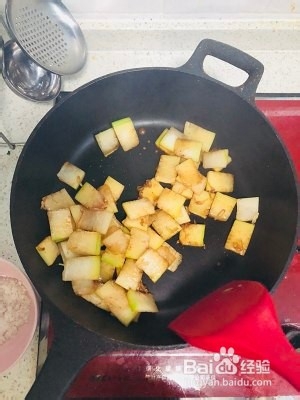 食补养生快手虾皮炒冬瓜的做法