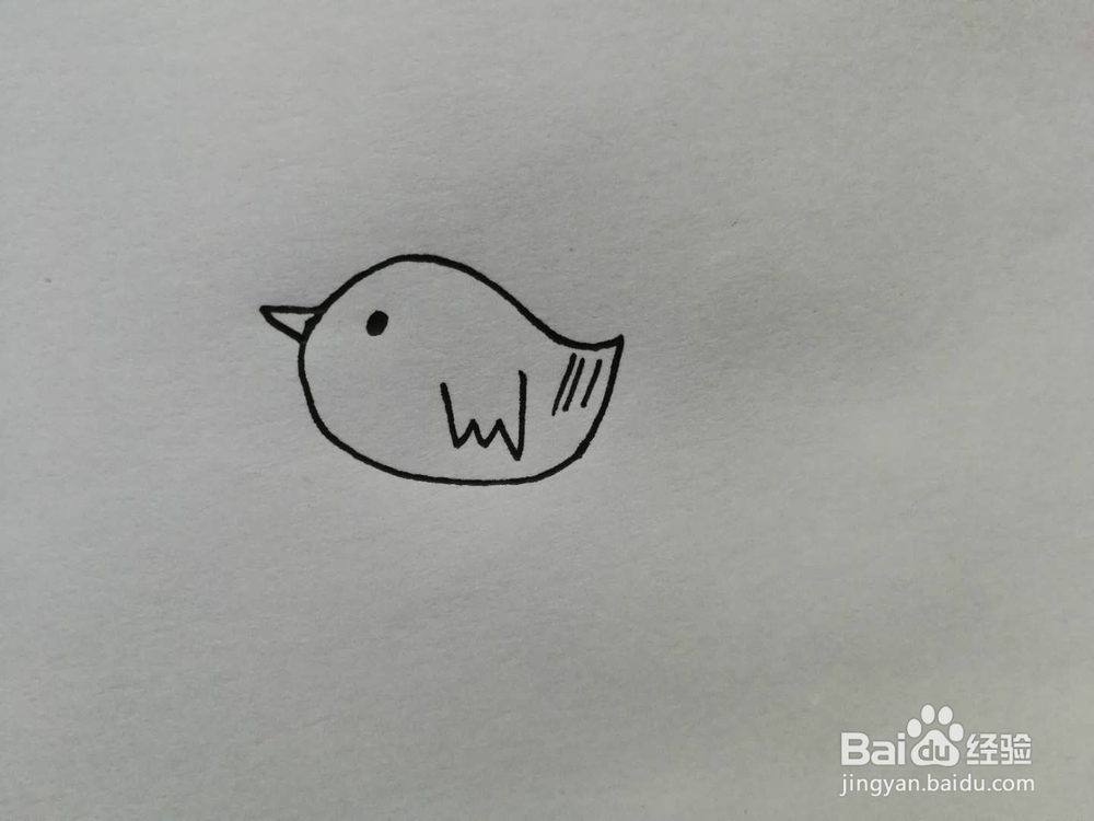 简笔画飞翔着的小鸟