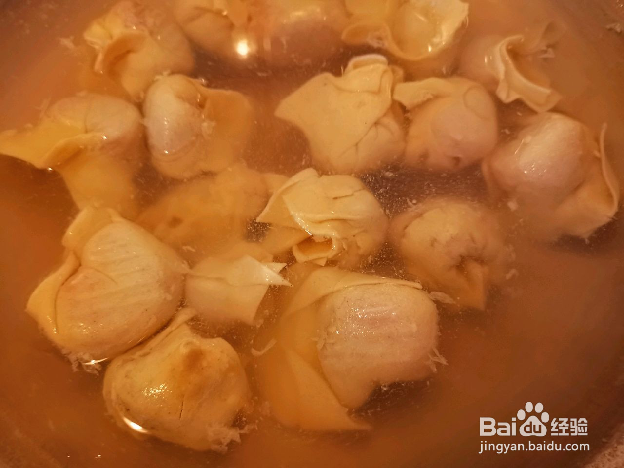 鲜虾馅玉米面条版云吞面的做法