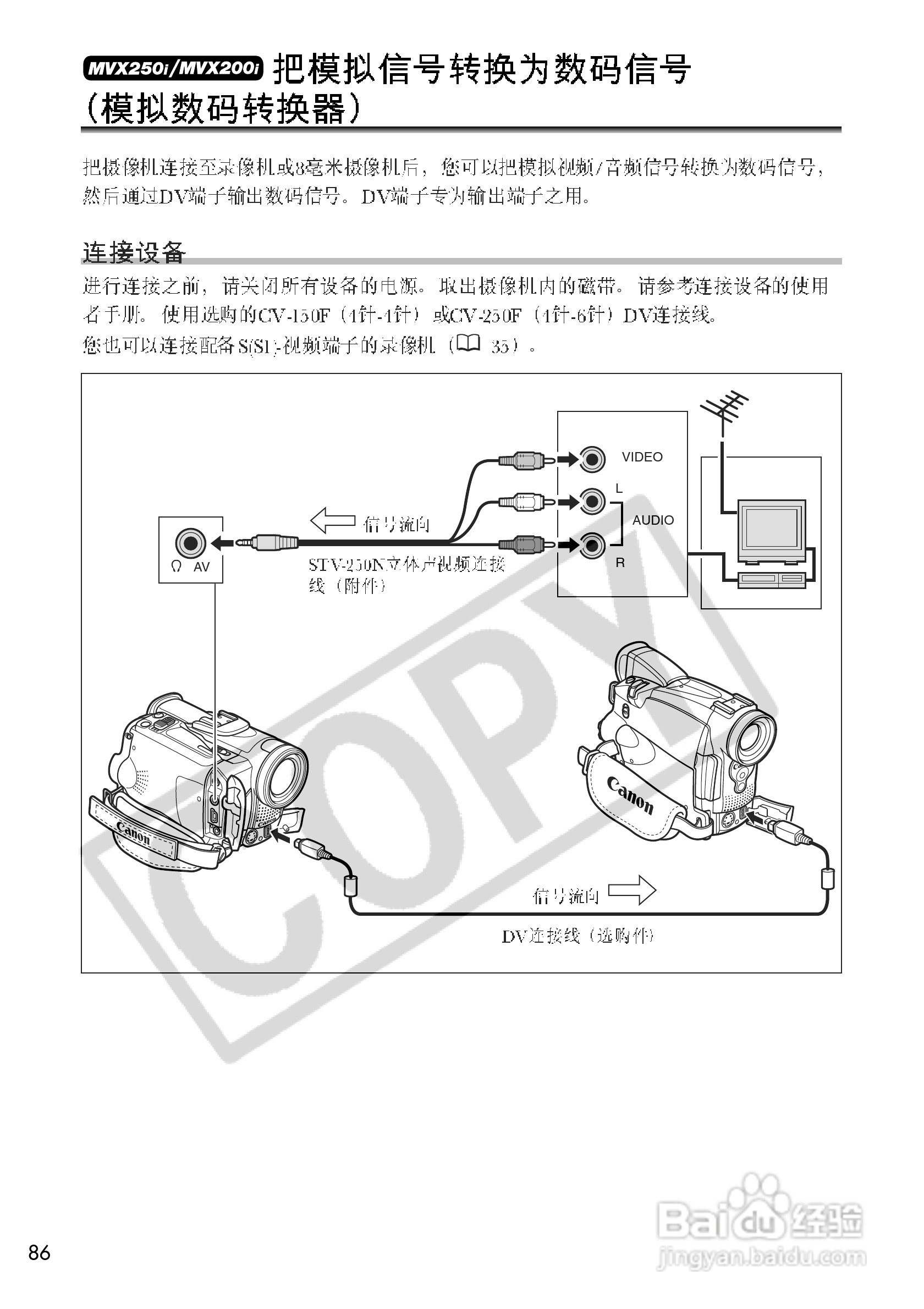 佳能MVX200数码摄像机使用说明书:[9]