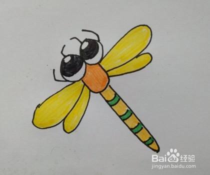 儿童简笔画：怎么画蜻蜓（方法、步骤）
