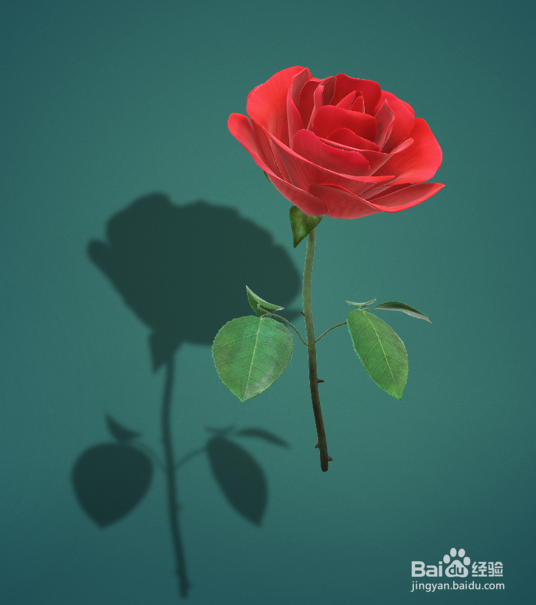 PPT中3D模型的阴影位置如何调整？