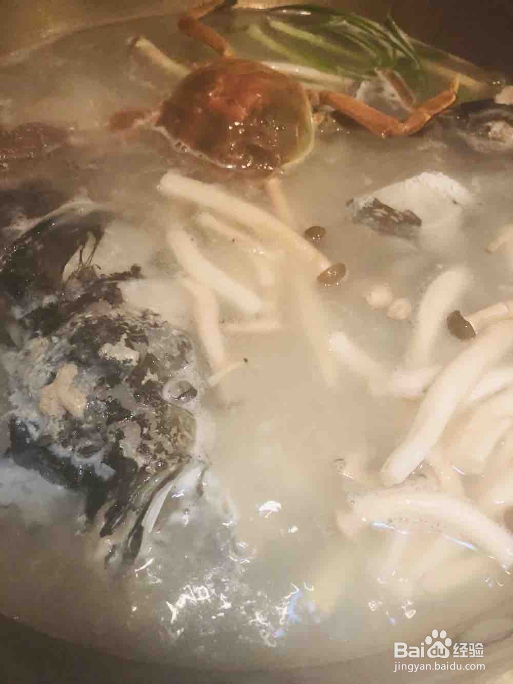 鱼头虾蟹汤的做法