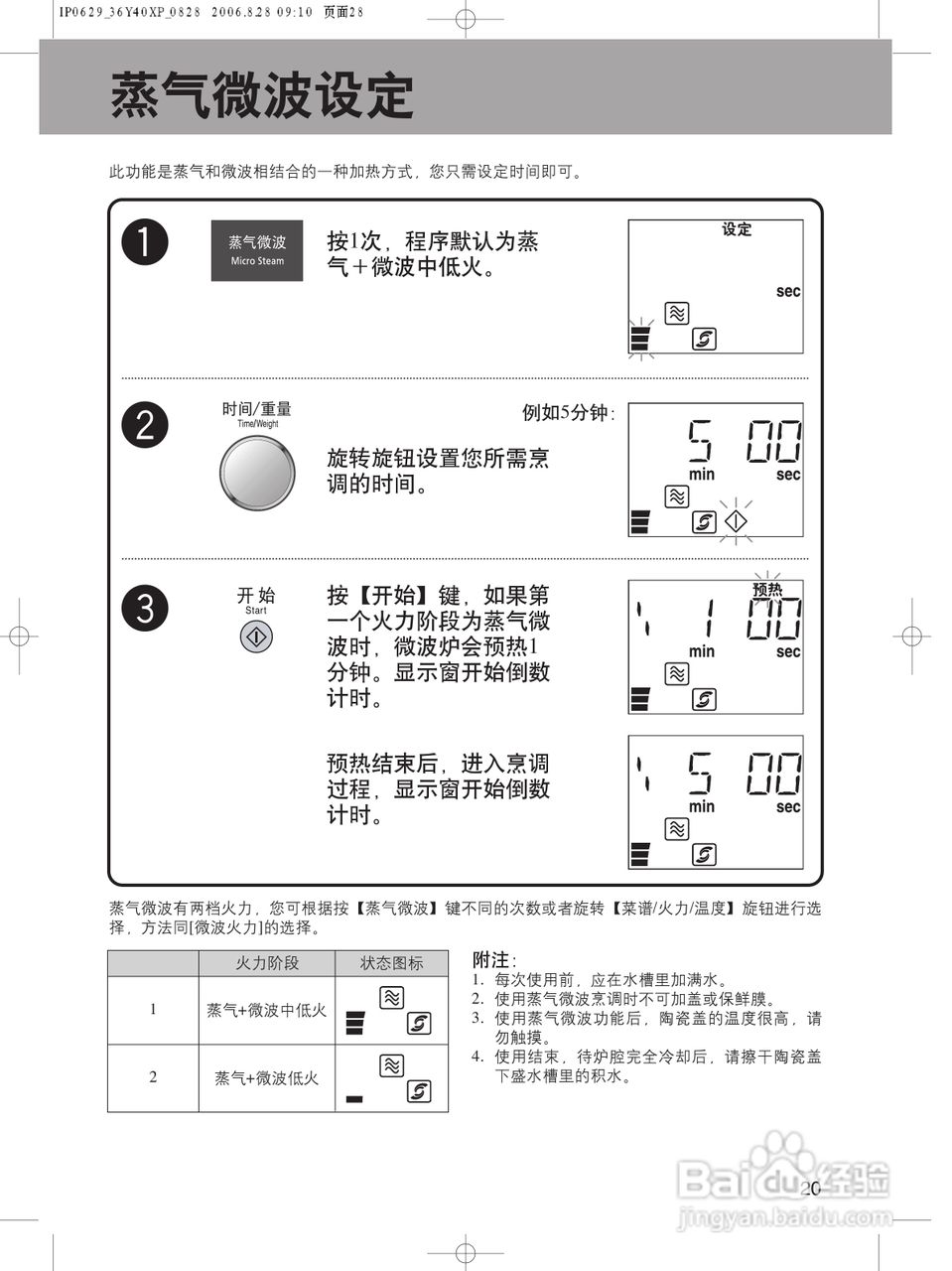 Panasonic变频蒸气微波炉NN-CS596A XPE使用说明书:[2]