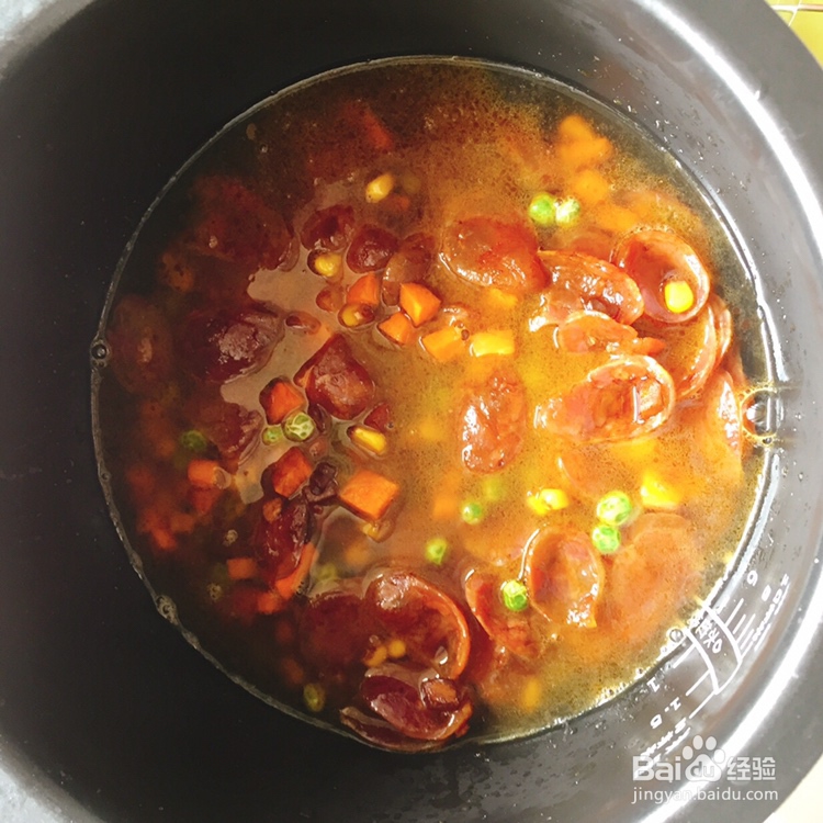 懒人菜谱-腊肠焖饭的做法