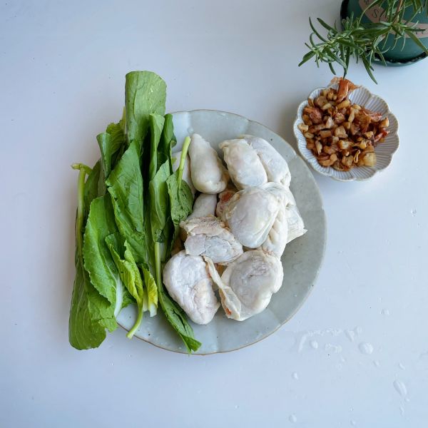 青菜海鲜饺子汤