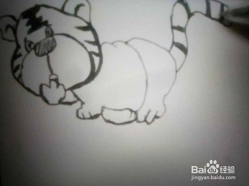 怎么画简笔画动物类之老虎