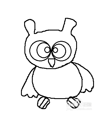 如何简单画出一只猫头鹰？