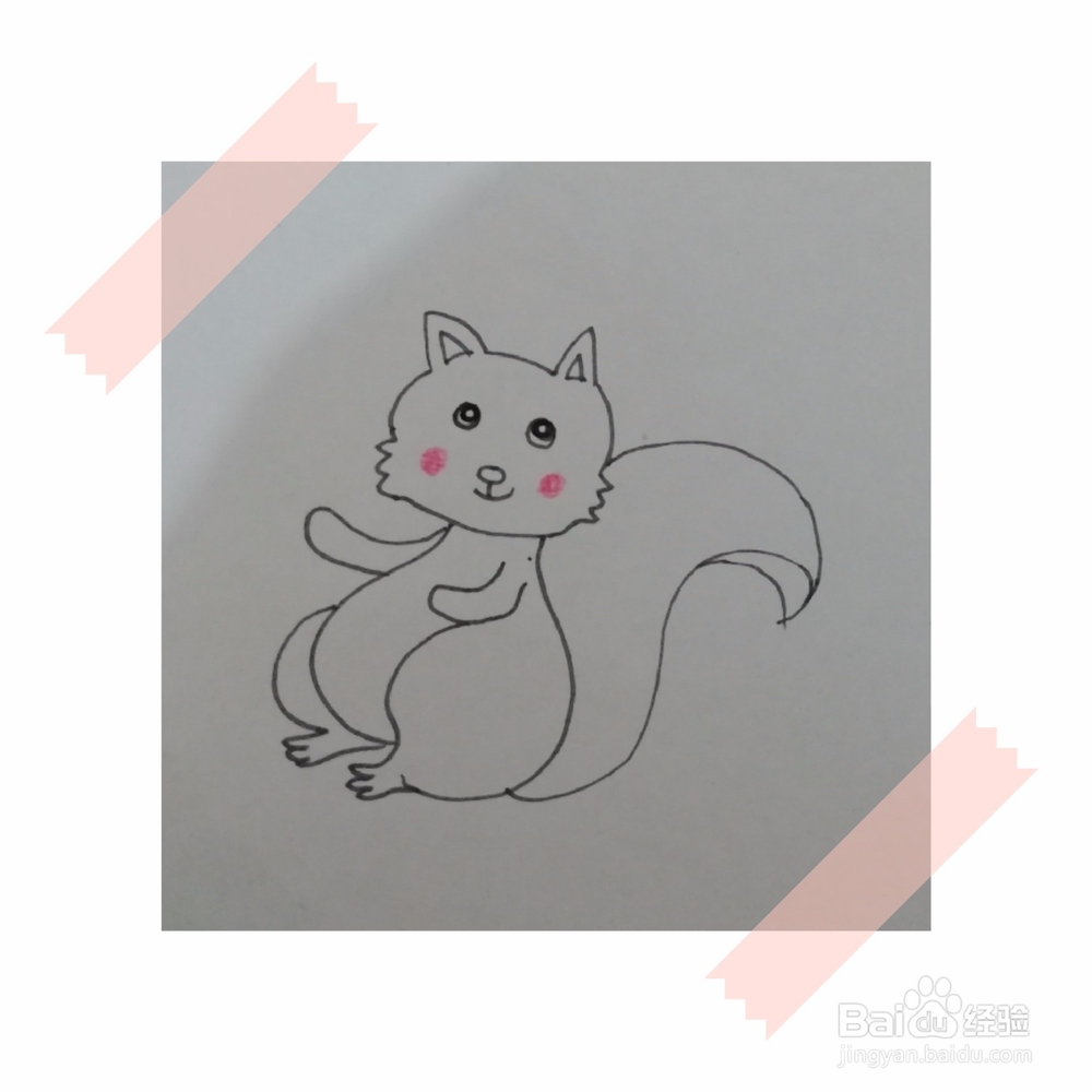 儿童简笔画小松鼠