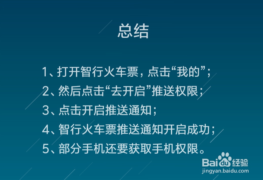 智行火车票12306抢票怎么开启推送通知