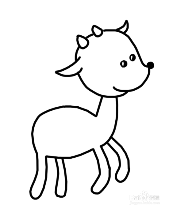 动物简笔画：梅花鹿
