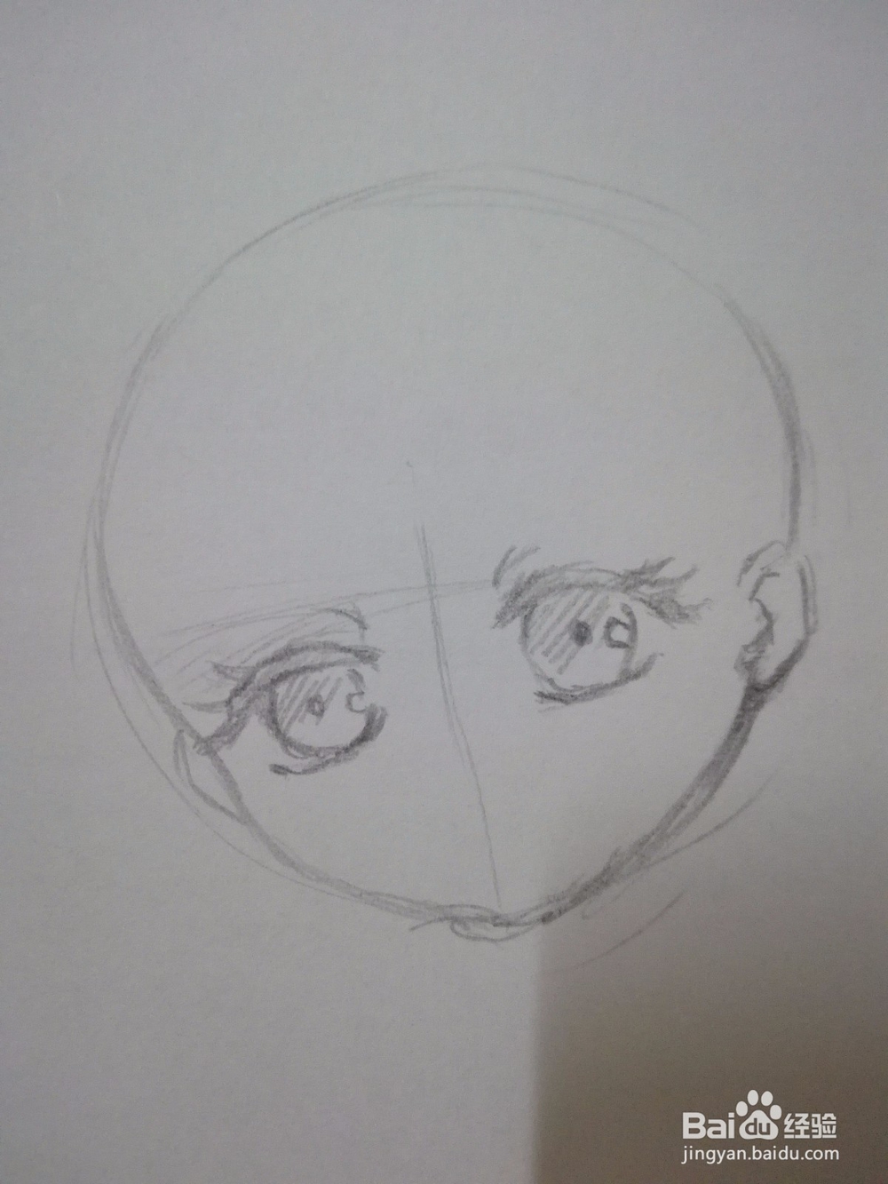 怎么画动漫人物头部和五官手绘线稿