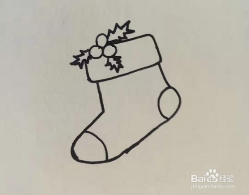 圣诞节的圣诞袜怎么画