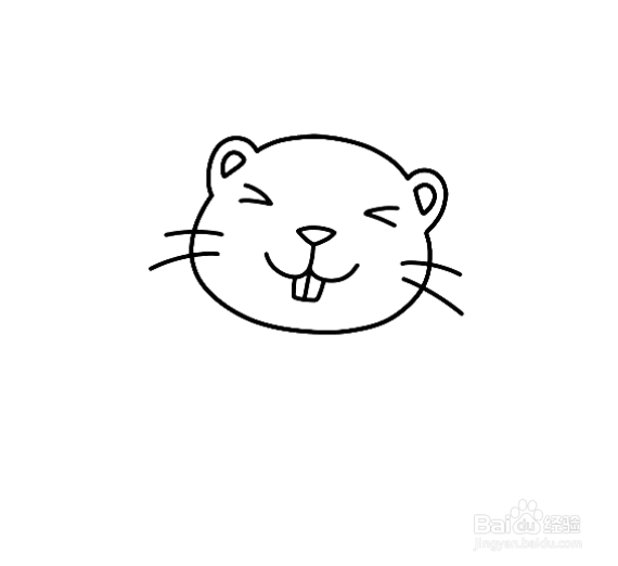 如何画开心的卡通老鼠的简笔画