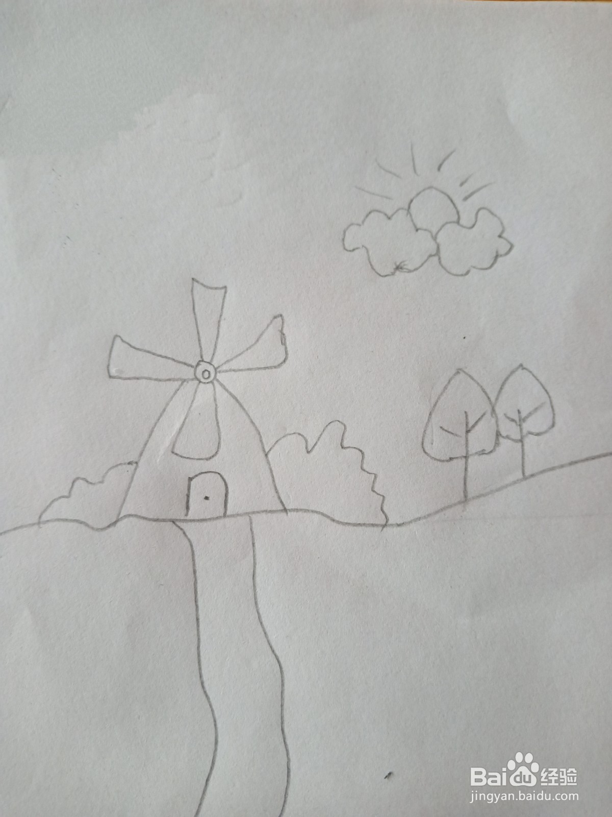 风车的简笔画