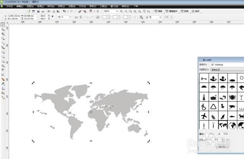 coreldraw怎么添加地图素材
