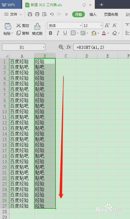 如何在Excel中提取单元格字符中的右边几位字符