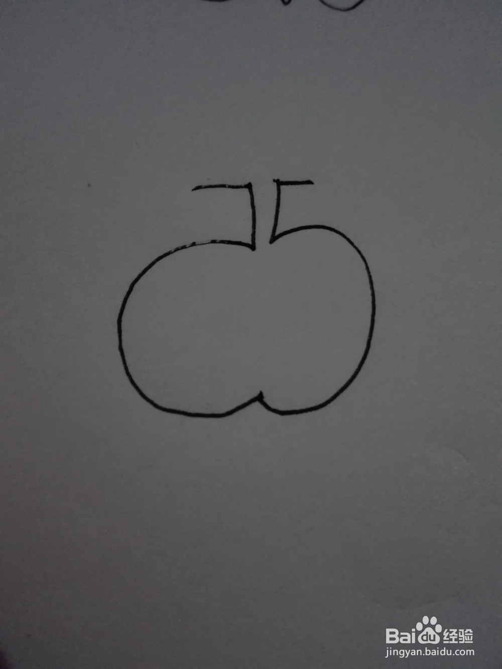 趣味画--正反数字5画苹果
