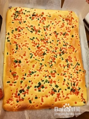 肉松火腿葱香蛋糕卷