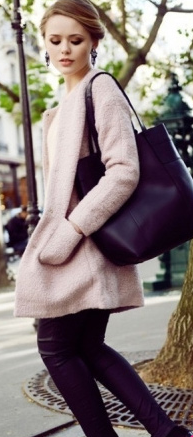 材质拼接大衣 时髦客范