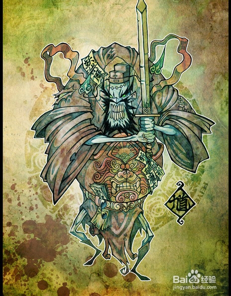 天师钟馗漫画风原画教程