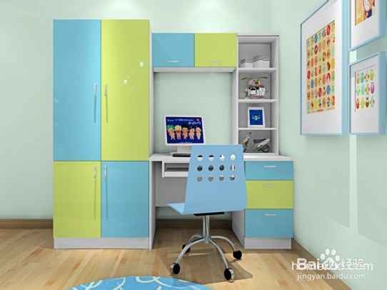 温馨、轻快儿童房效果图