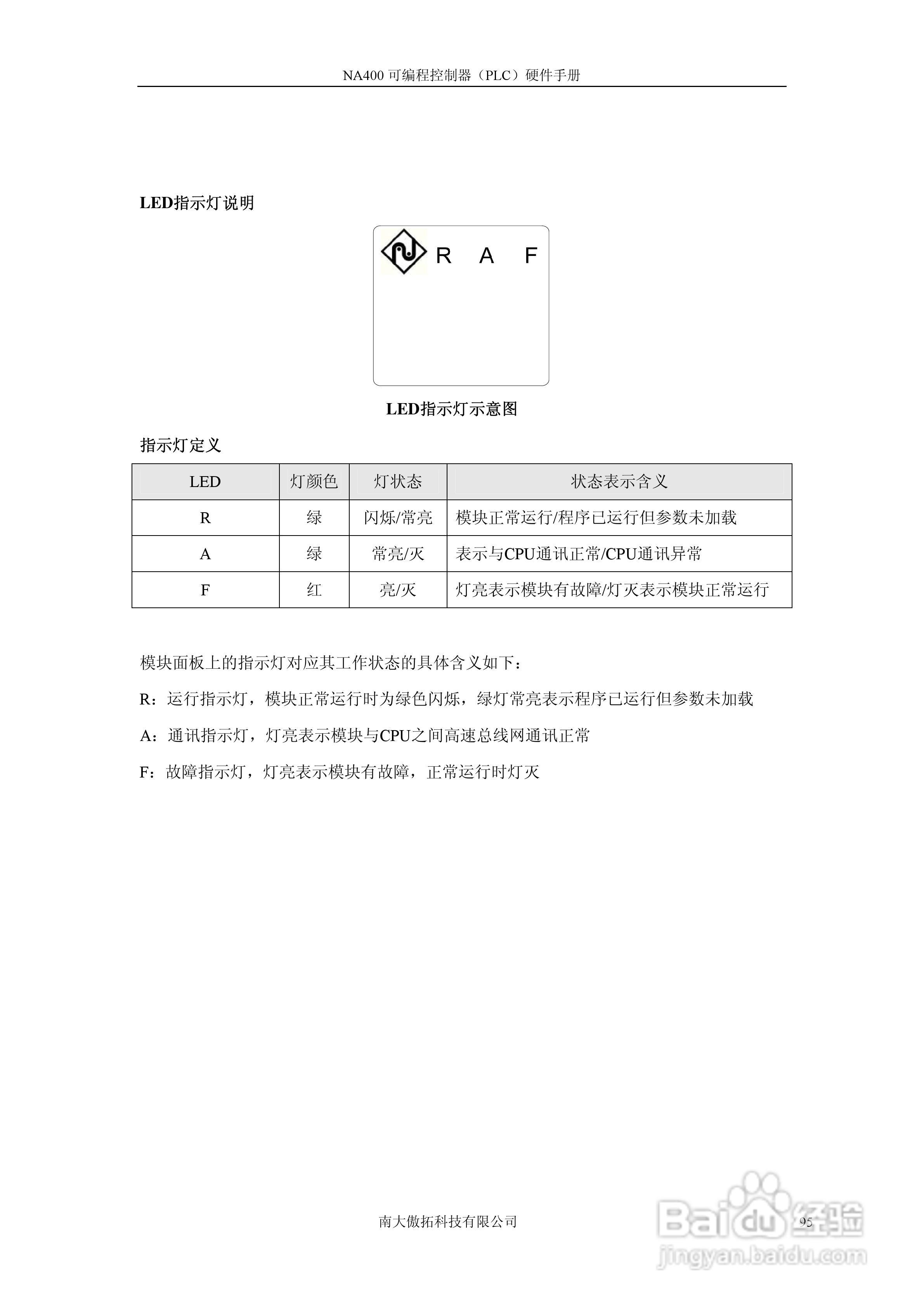 傲拓NA400可编程控制器硬件手册V1.8:[10]