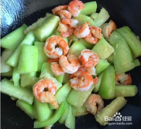 虾仁清炒丝瓜