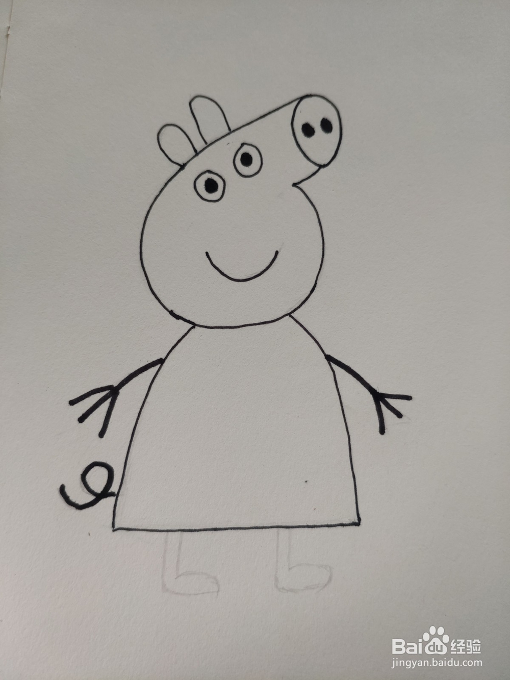 小猪佩奇简笔画如何画