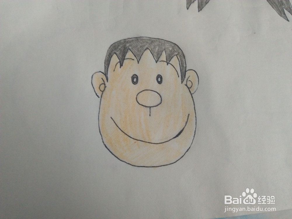 机器猫里的胖虎怎么画