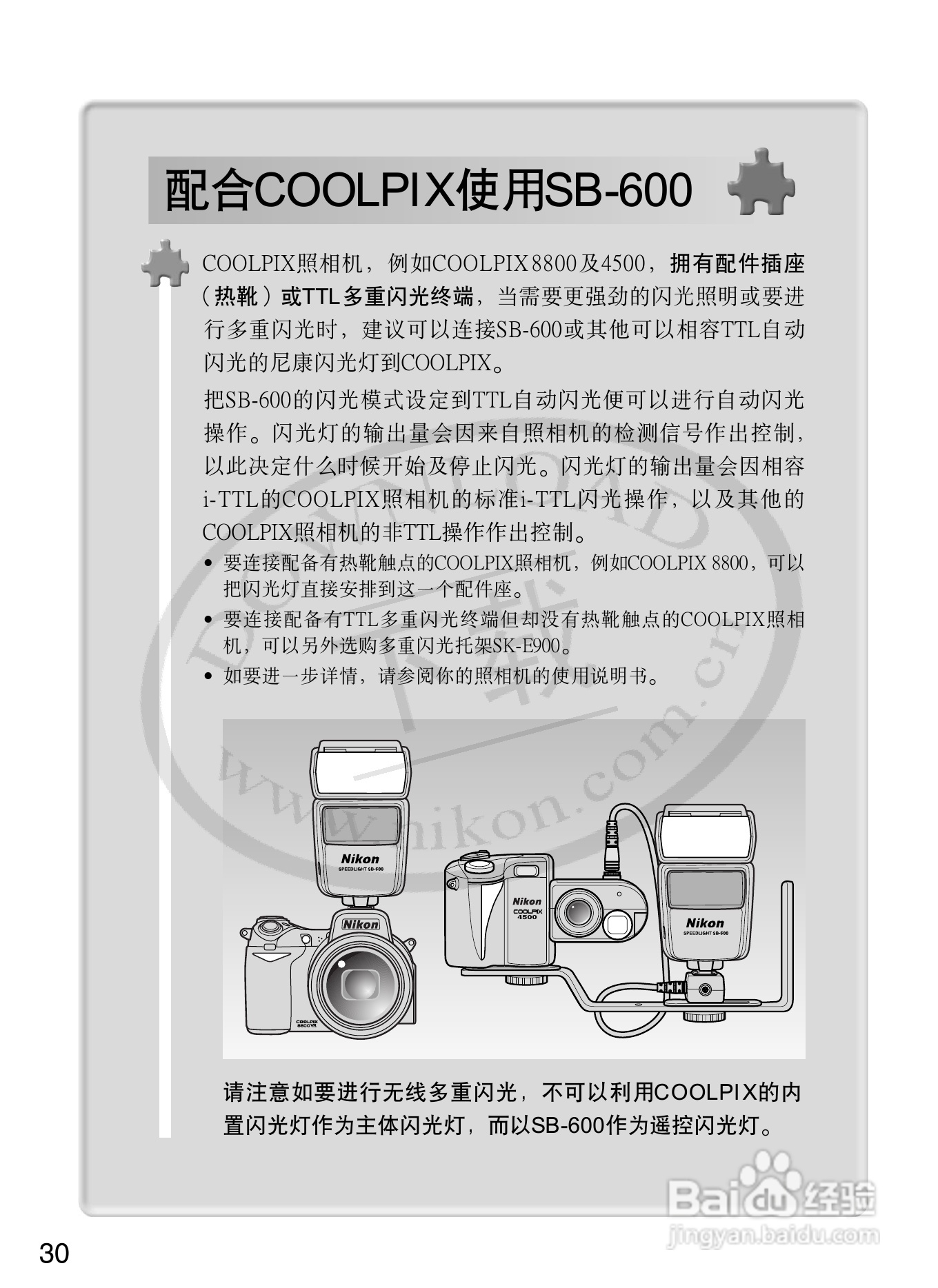 尼康SB-600数码相机使用说明书:[4]