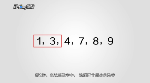 用类似树杈的“树枝”连接两个最小的数，在顶点处计算出这两个数字的和