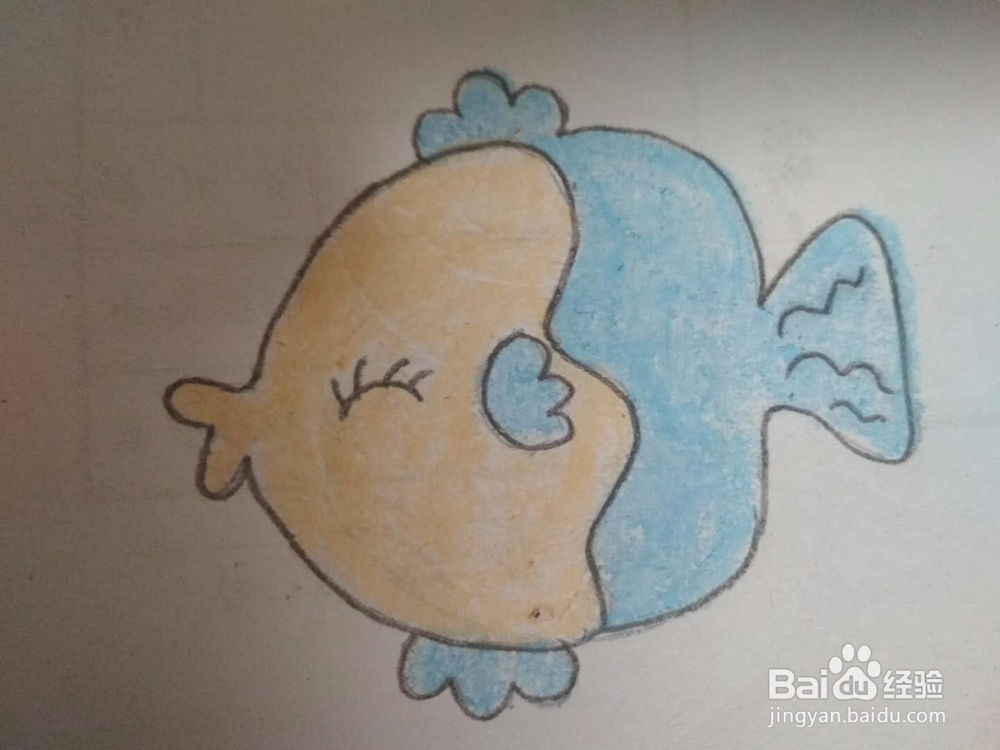 多妈简笔画海洋动物接吻鱼