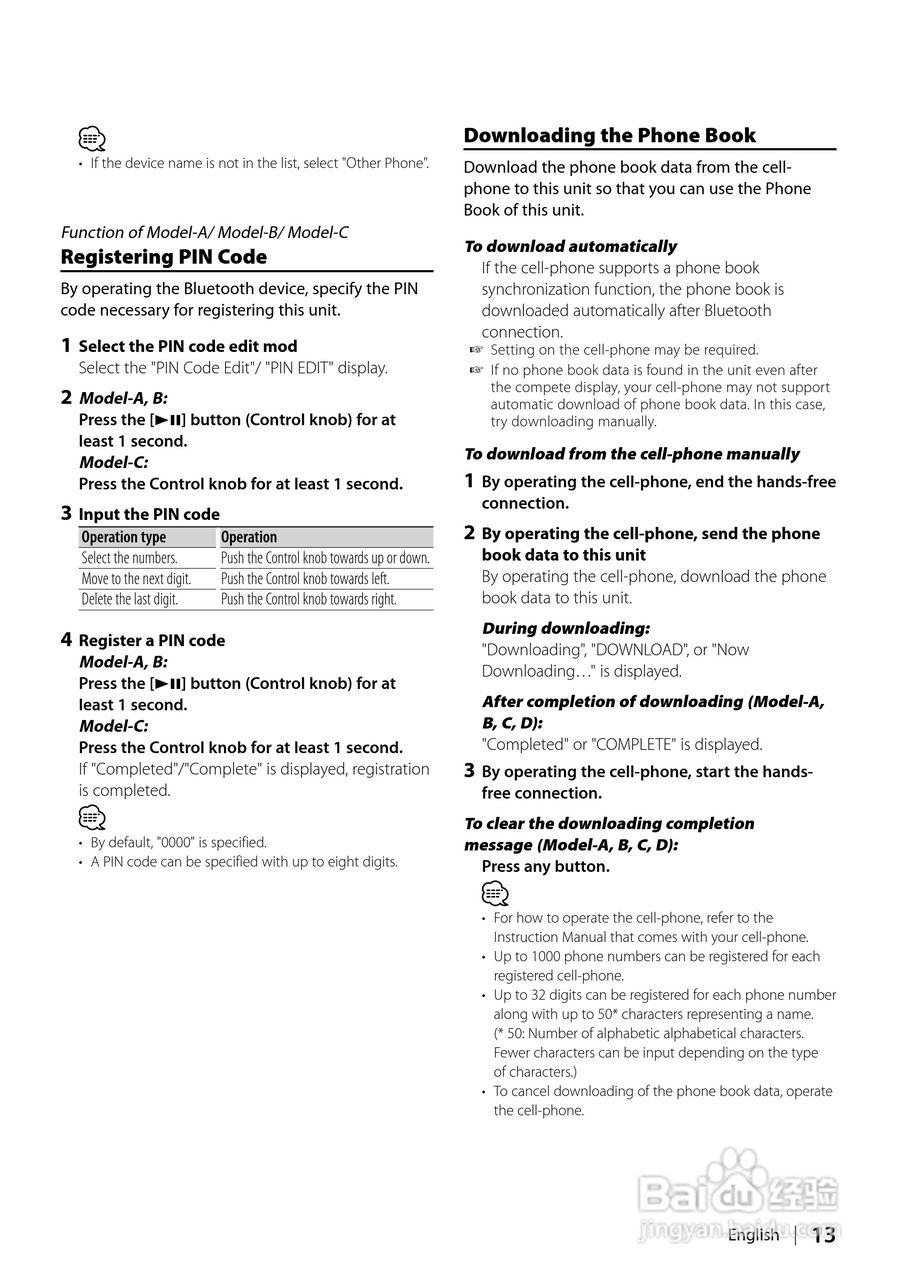 KENWOOD KCA-BT200蓝芽免提接收器使用说明书:[2]