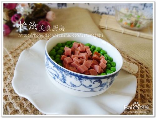 【青豆火腿蛋羹】充满爱心的营养蛋羹