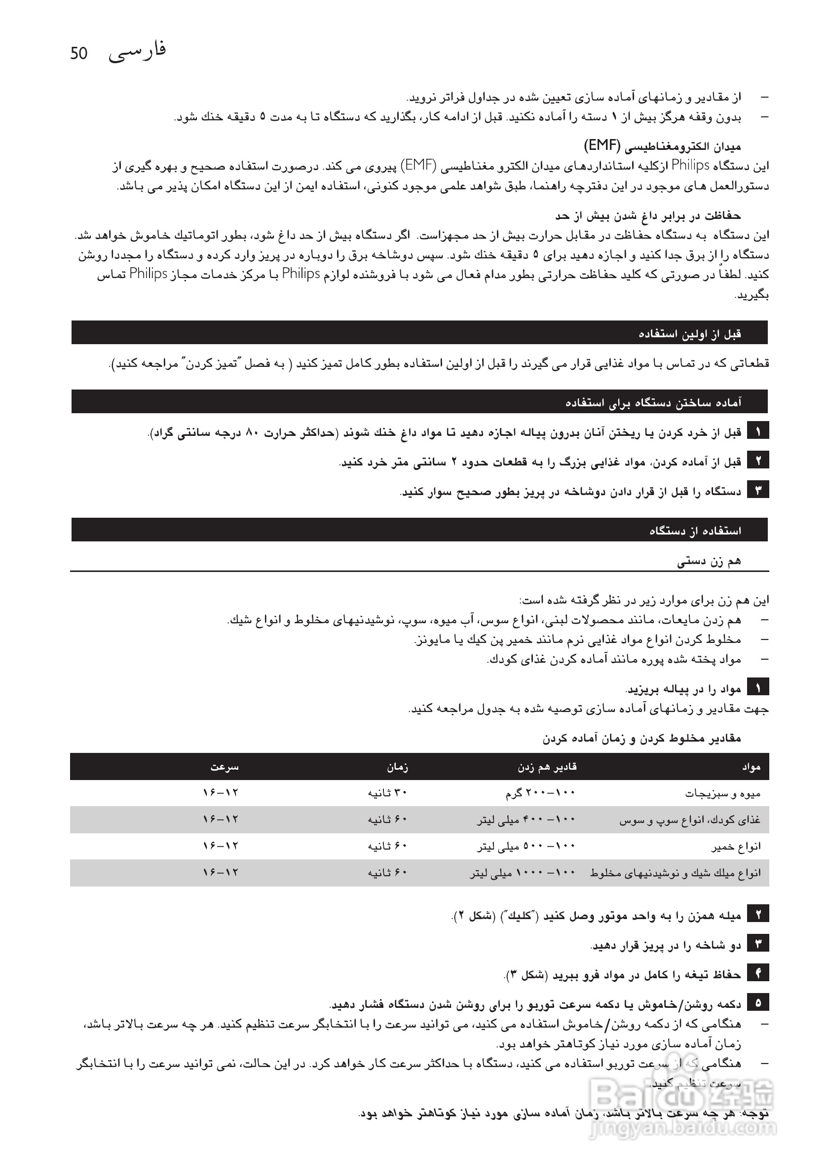飞利浦HR1611手持式搅拌机使用说明书:[5]