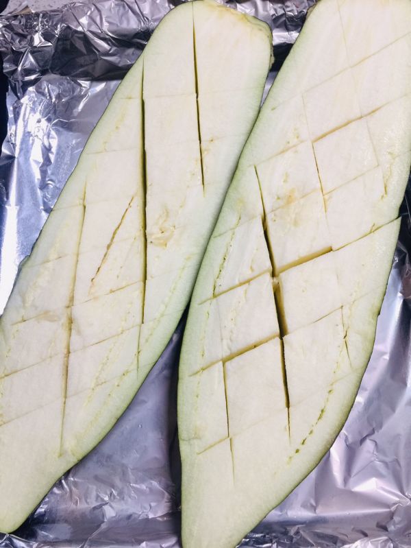 自制辣酱烤茄子