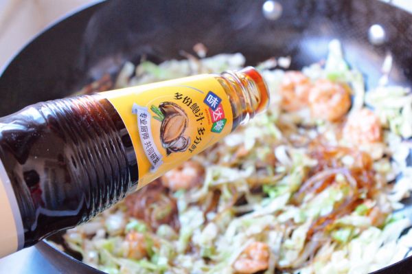 虾仁粉丝炒包菜