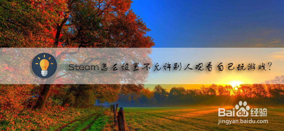 Steam怎么设置不允许别人观看自己玩游戏
