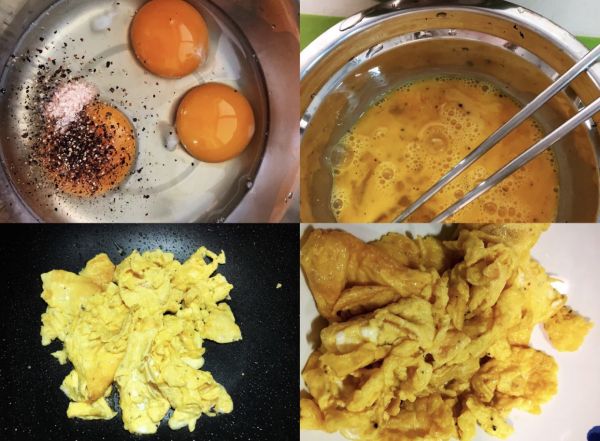 韭菜鸡蛋炒虾仁