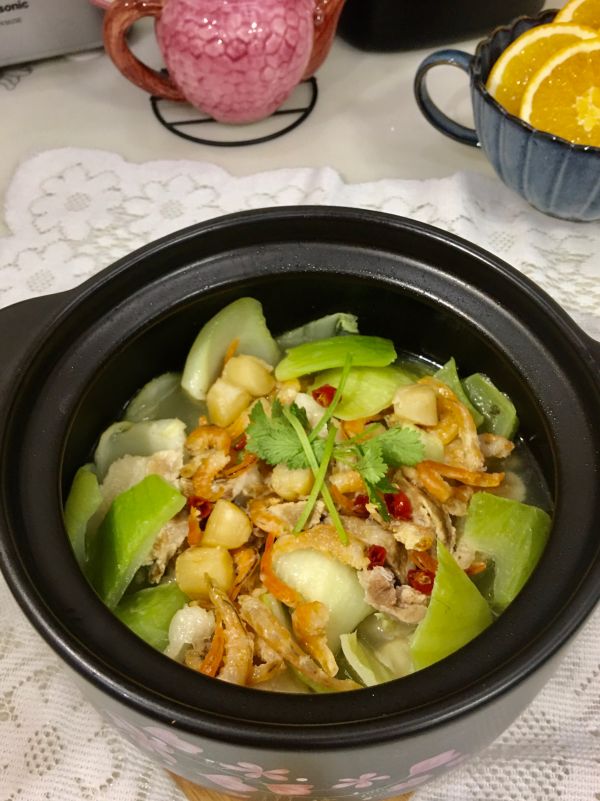 干贝虾米芥菜煲