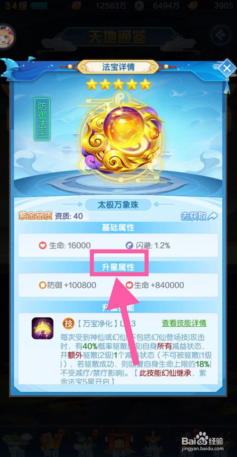 道友请留步怎么查看太极万象珠的升星属性