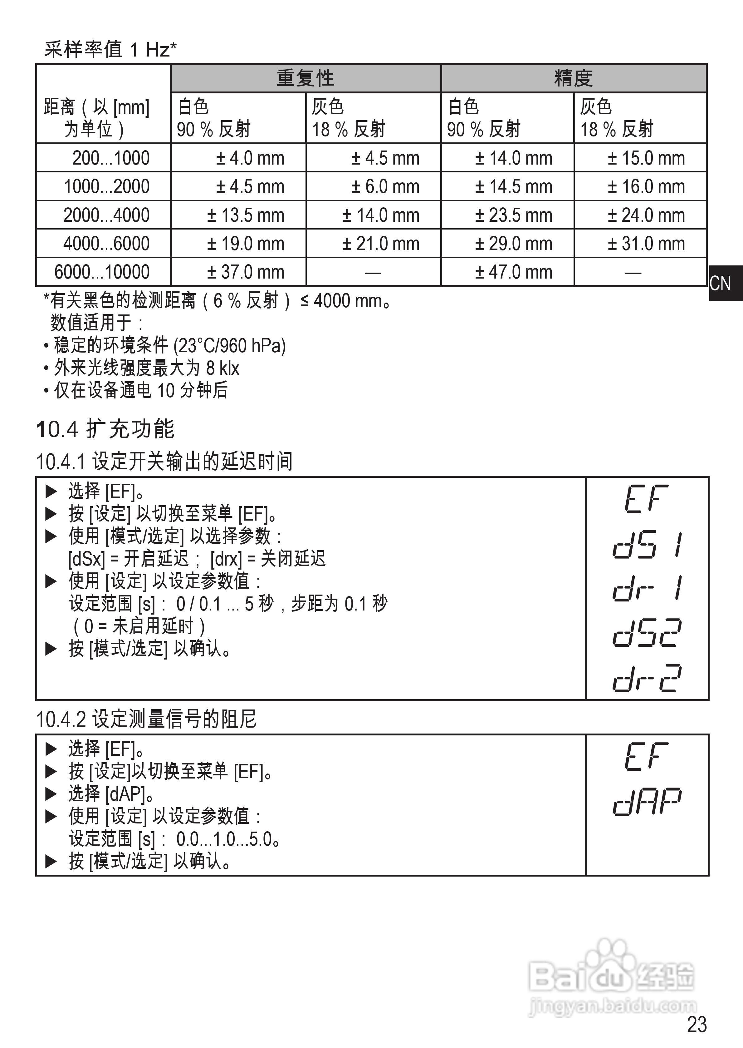 ifm O1D100 O1D103 激光测距传感器使用说明书:[3]
