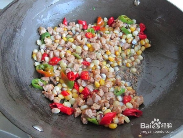 家常菜-羊肉炒玉米