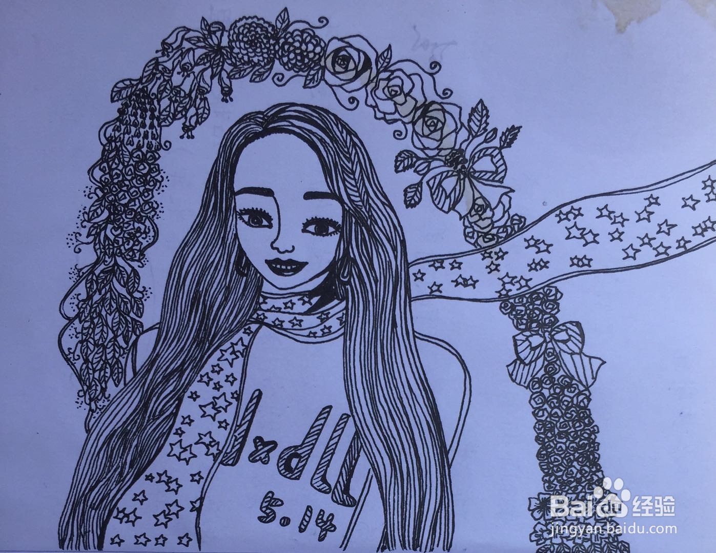 插画教程之花园里的女孩