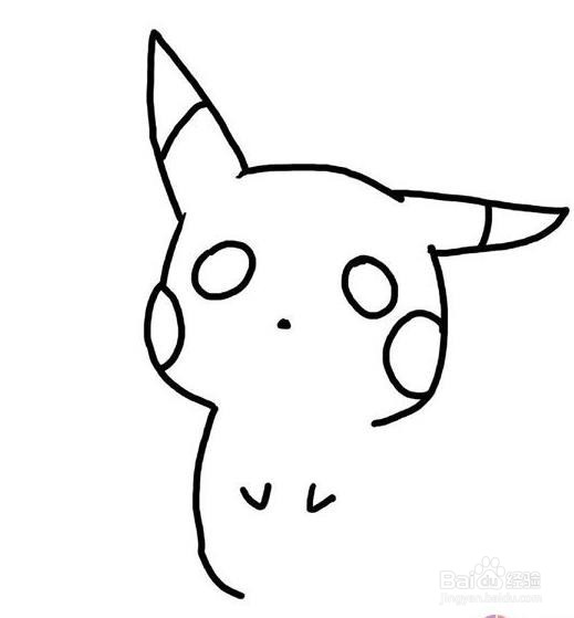 皮卡丘的简笔画教程