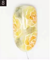 美甲玫瑰花画法