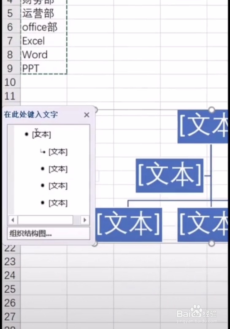 如何利用excel制作组织结构图呢？